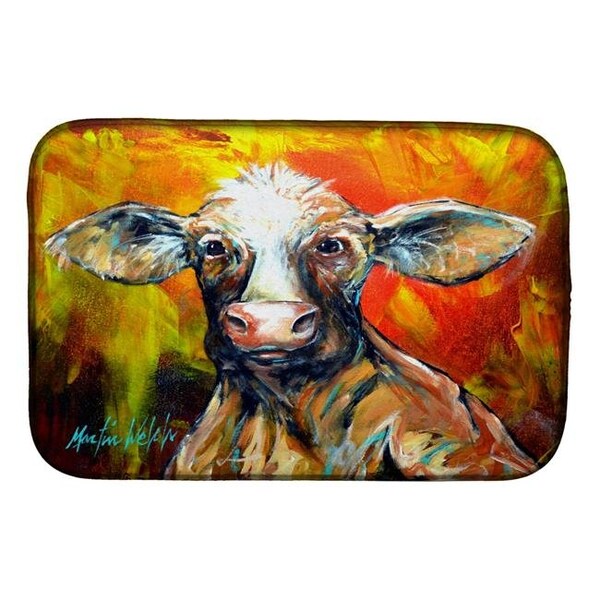 Carolines Treasures Carolines Treasures MW1277DDM Happy Cow Dish Drying Mat MW1277DDM - main